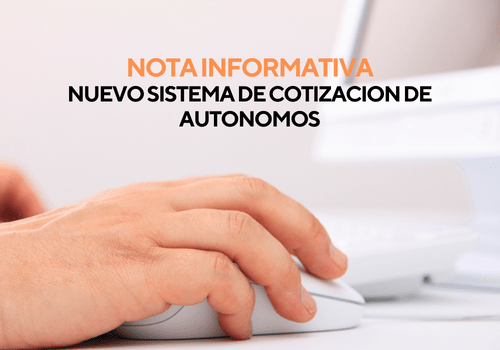 NUEVO SISTEMA DE COTIZACION DE AUTONOMOS